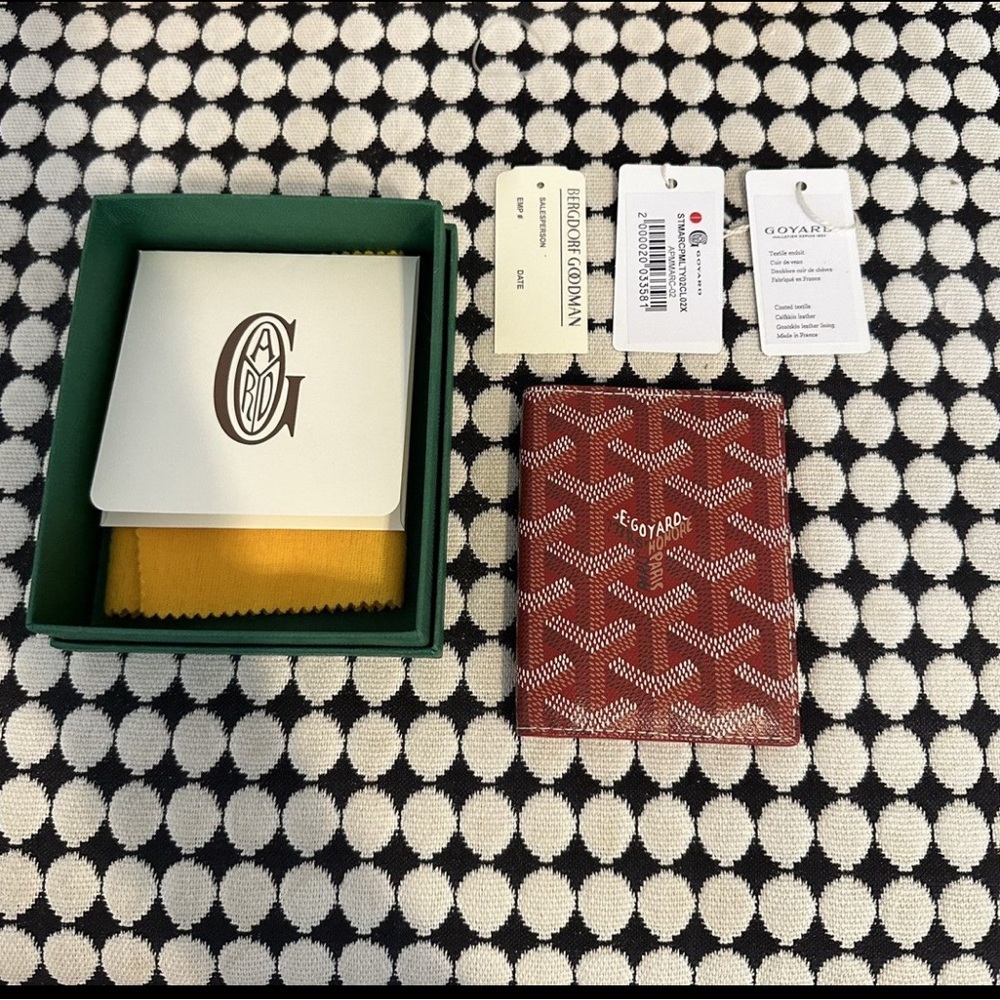 Goyard Red Card Holder Luxury Accessory